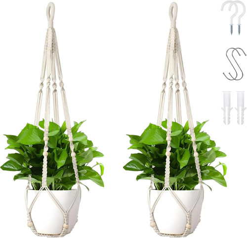 Macrame plant hanger set - macrame, 2
