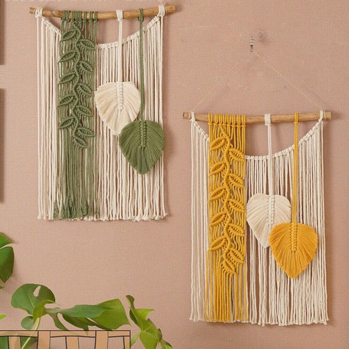 Macrame wall hanging leaves - macrame,