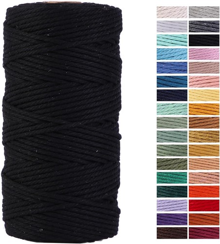 Black macrame cord 3mm - macrame,