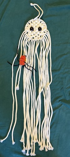 Macrame white ghost - macrame, with