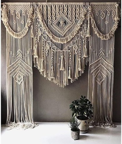 Macrame large curtain - large,