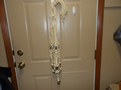 Vintage handmade macrame - vintage, 40"