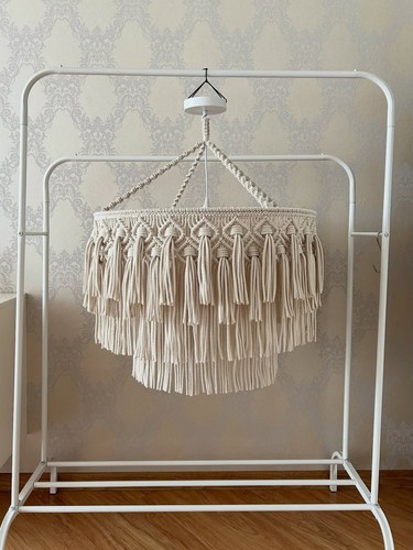 Handmade macrame chandelier - macrame,
