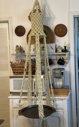 Vtg 70s macramé - macramé, plant